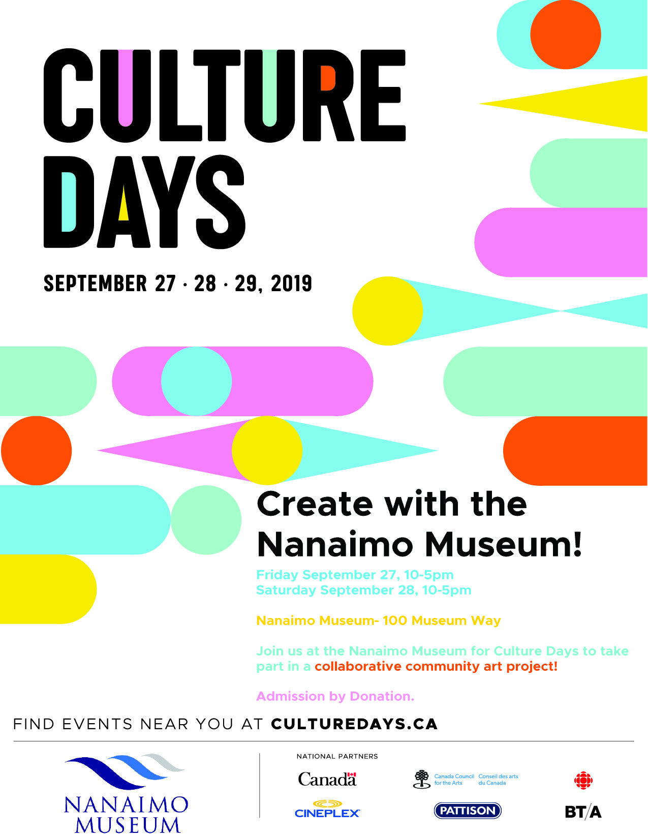 Cultural Days 2019 Poster Nanaimo Museum